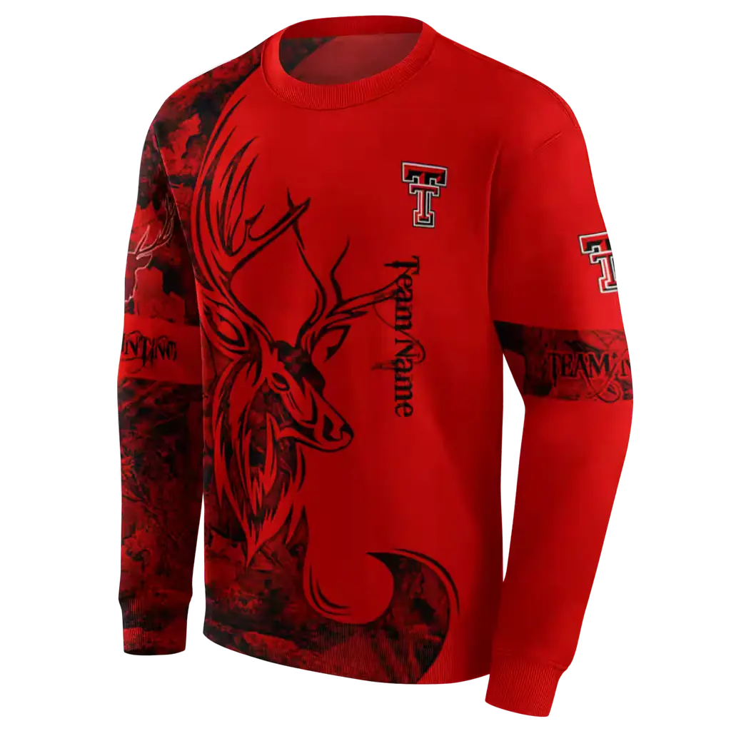 personalized texas tech red raiders deer silhouette red hoodie new arrival personalized texas tech red raiders deer silhouette red hoodie new arrival