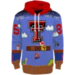personalized texas tech red raiders mario blue black hoodie best selling