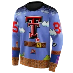 personalized texas tech red raiders mario blue black hoodie best selling