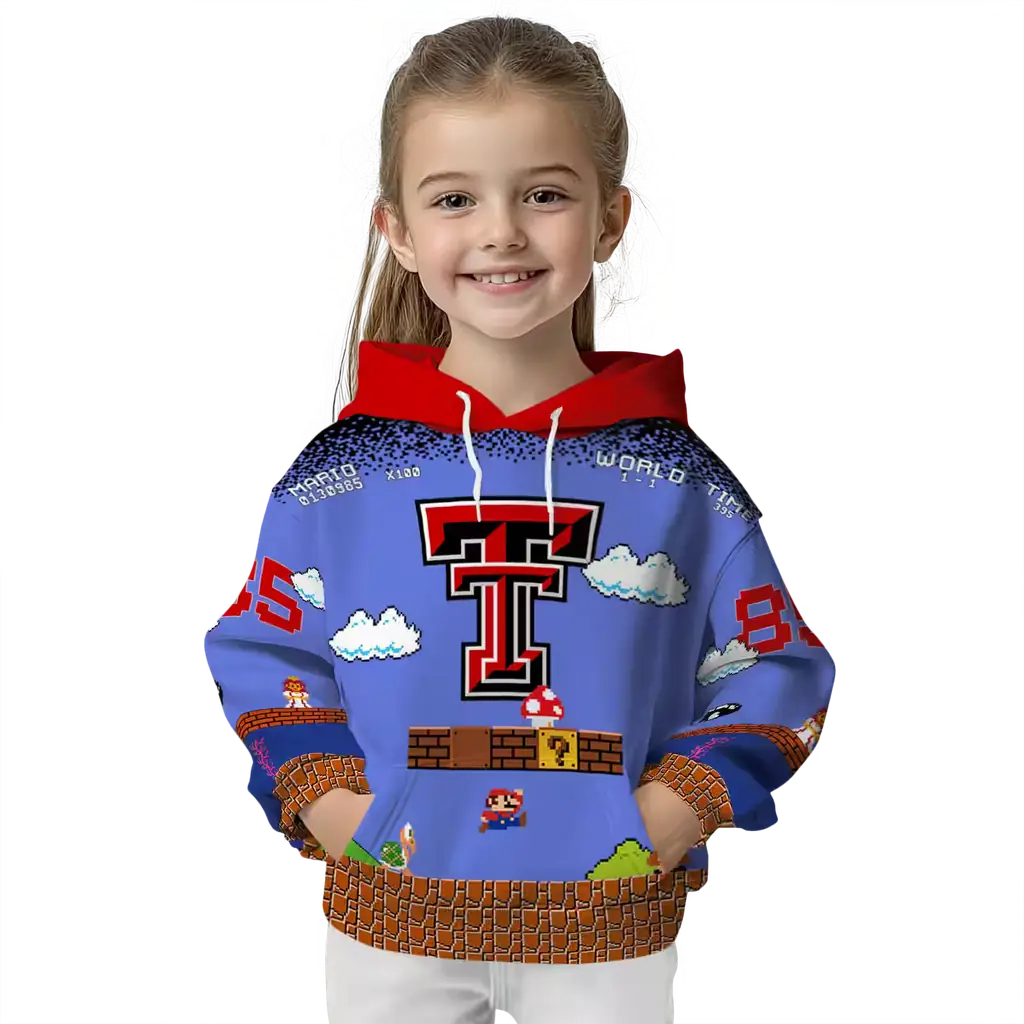personalized texas tech red raiders mario blue black hoodie top rated personalized texas tech red raiders mario blue black hoodie top rated