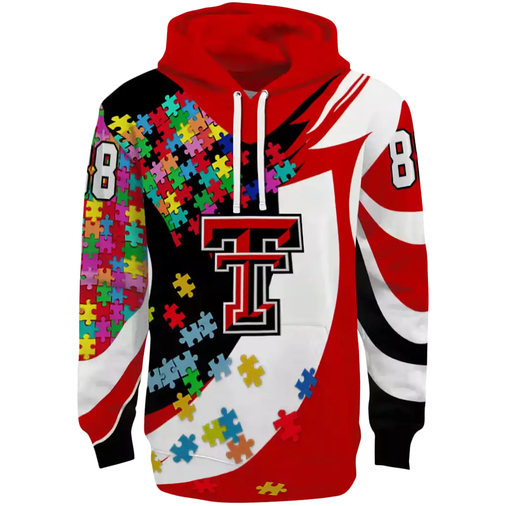 personalized texas tech red raiders puzzle pieces red hoodie best selling personalized texas tech red raiders puzzle pieces red hoodie best selling