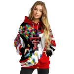 personalized texas tech red raiders puzzle pieces red hoodie best selling