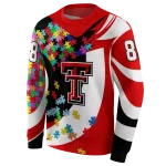 personalized texas tech red raiders puzzle pieces red hoodie best selling