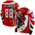 personalized texas tech red raiders puzzle pieces red hoodie best selling