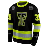 personalized texas tech red raiders safety motif black neon green hoodie best selling