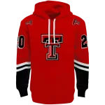 personalized texas tech red raiders striped sleeves red hoodie best selling