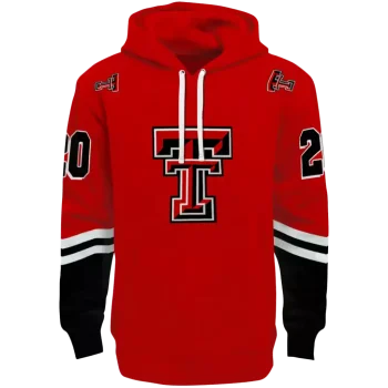 personalized texas tech red raiders striped sleeves red hoodie best selling