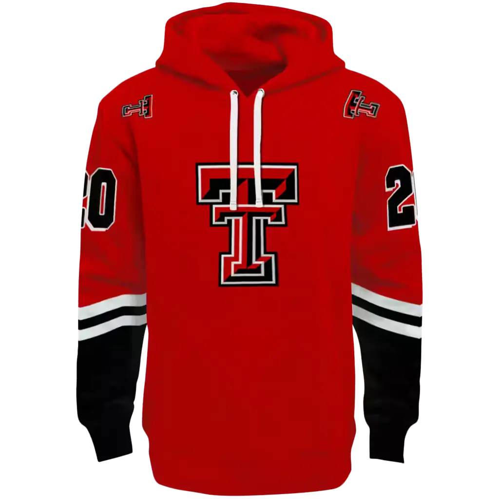 personalized texas tech red raiders striped sleeves red hoodie best selling personalized texas tech red raiders striped sleeves red hoodie best selling