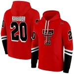 personalized texas tech red raiders striped sleeves red hoodie best selling