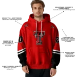 personalized texas tech red raiders striped sleeves red hoodie best selling