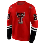 personalized texas tech red raiders striped sleeves red hoodie best selling