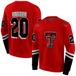 personalized texas tech red raiders striped sleeves red hoodie best selling