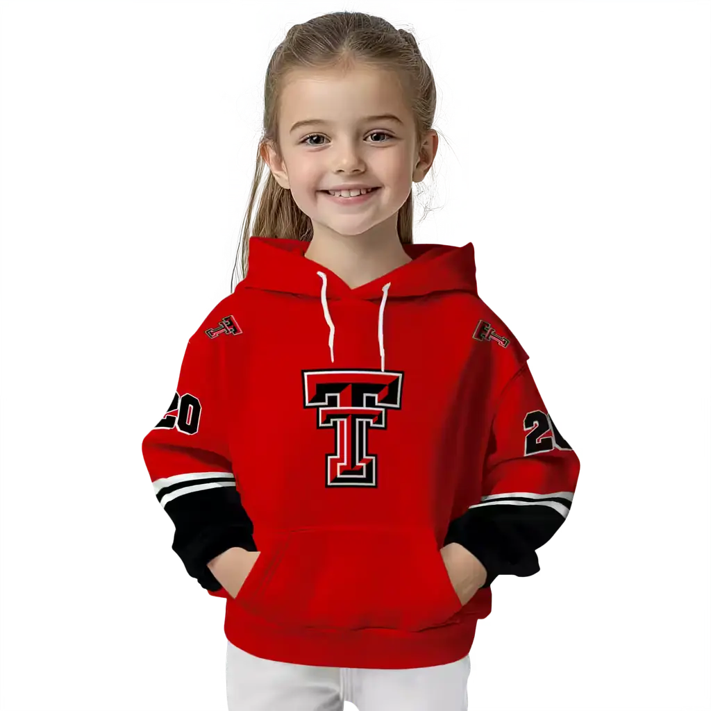 personalized texas tech red raiders striped sleeves red hoodie top rated personalized texas tech red raiders striped sleeves red hoodie top rated