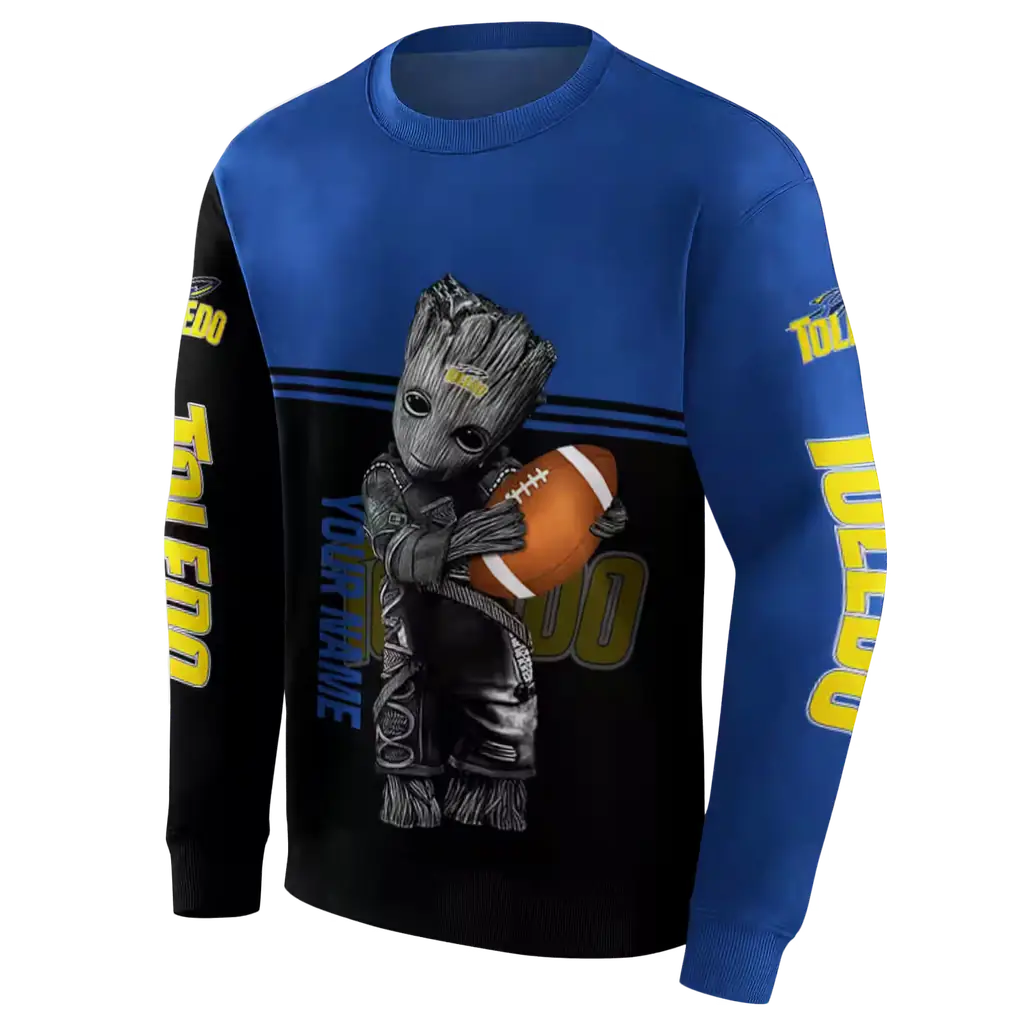 personalized toledo rockets baby groot blue black hoodie new arrival personalized toledo rockets baby groot blue black hoodie new arrival