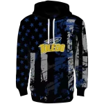 personalized toledo rockets distressed flag blue black hoodie best selling