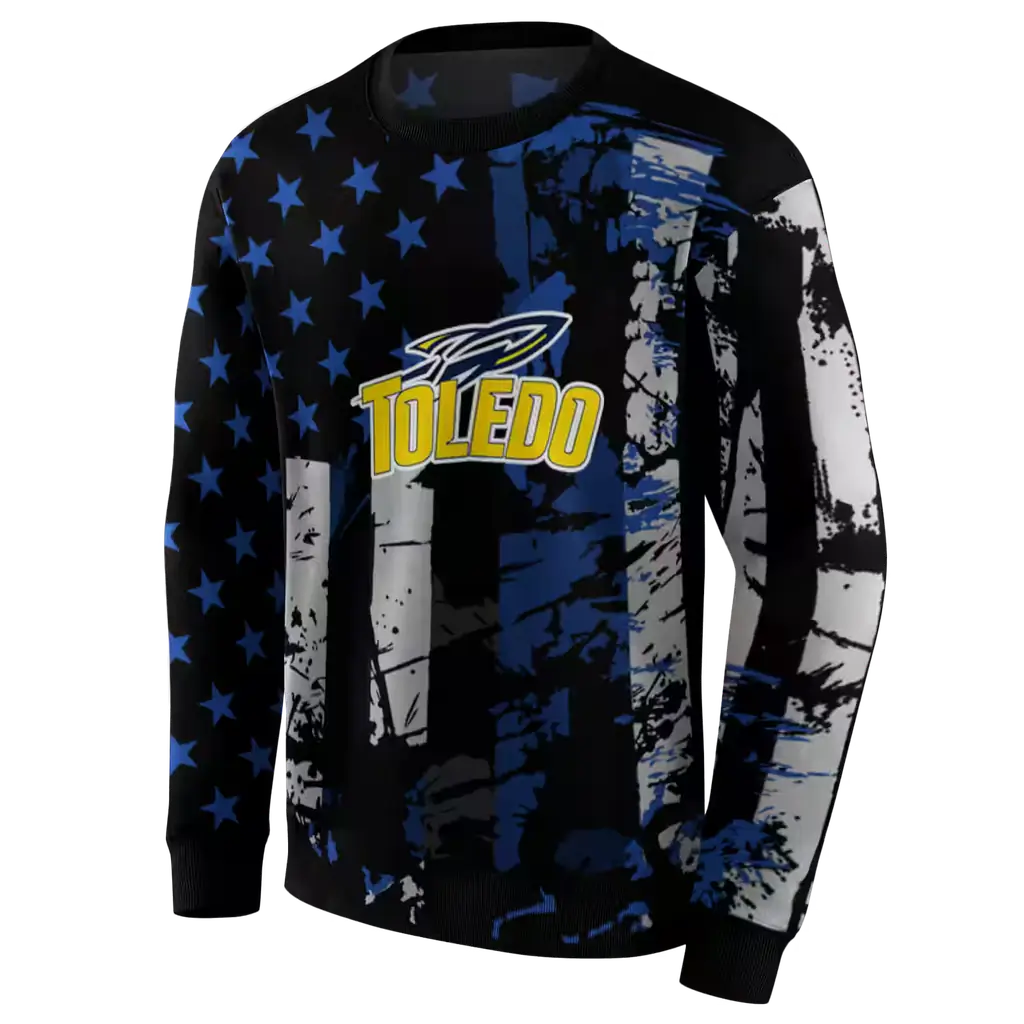 personalized toledo rockets distressed flag blue black hoodie new arrival personalized toledo rockets distressed flag blue black hoodie new arrival
