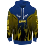 personalized toledo rockets flame design blue hoodie best selling