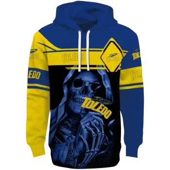 personalized toledo rockets grim reaper blue black hoodie best selling