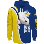 personalized toledo rockets peeking snoopy blue hoodie best selling