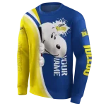 personalized toledo rockets peeking snoopy blue hoodie best selling