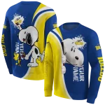 personalized toledo rockets peeking snoopy blue hoodie best selling