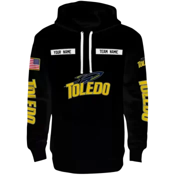 personalized toledo rockets punisher skull black hoodie best selling