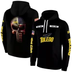 personalized toledo rockets punisher skull black hoodie best selling