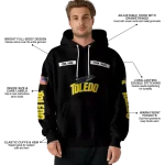 personalized toledo rockets punisher skull black hoodie best selling