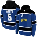 personalized toledo rockets striped pattern blue hoodie best selling