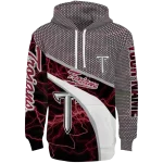 personalized troy trojans hexagonal mesh red black gray hoodie best selling