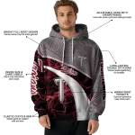 personalized troy trojans hexagonal mesh red black gray hoodie best selling