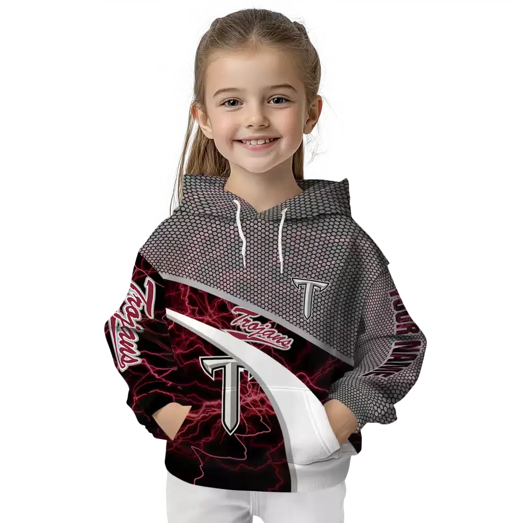personalized troy trojans hexagonal mesh red black gray hoodie top rated personalized troy trojans hexagonal mesh red black gray hoodie top rated
