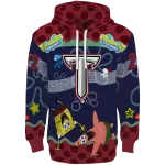 personalized troy trojans spongebob patrick star red navy hoodie best selling