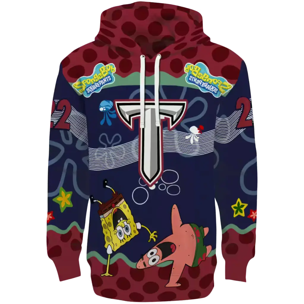 personalized troy trojans spongebob patrick star red navy hoodie best selling personalized troy trojans spongebob patrick star red navy hoodie best selling