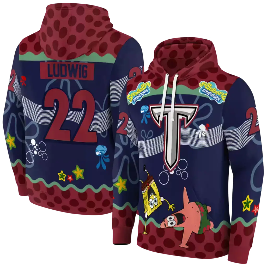 personalized troy trojans spongebob patrick star red navy hoodie fashion forward personalized troy trojans spongebob patrick star red navy hoodie fashion forward