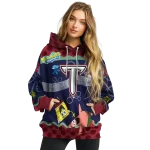 personalized troy trojans spongebob patrick star red navy hoodie best selling