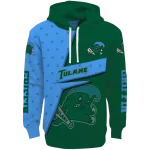 personalized tulane green wave abstract shape green hoodie best selling