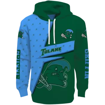 personalized tulane green wave abstract shape green hoodie best selling