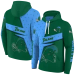 personalized tulane green wave abstract shape green hoodie best selling
