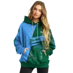 personalized tulane green wave abstract shape green hoodie best selling