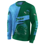 personalized tulane green wave abstract shape green hoodie best selling