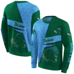 personalized tulane green wave abstract shape green hoodie best selling