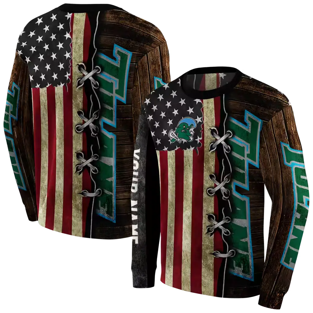 personalized tulane green wave american pride hoodie premium grade personalized tulane green wave american pride hoodie premium grade
