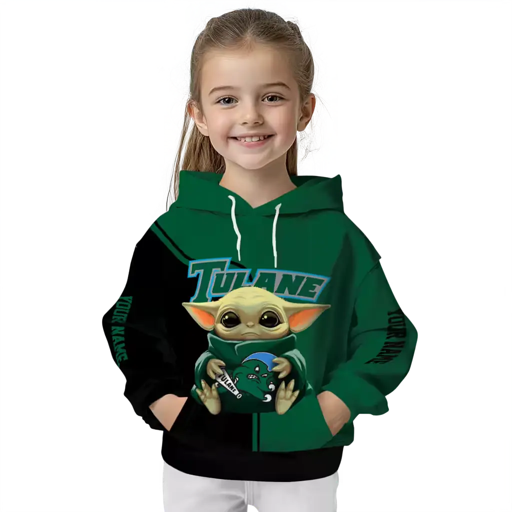 personalized tulane green wave baby yoda green black hoodie top rated personalized tulane green wave baby yoda green black hoodie top rated