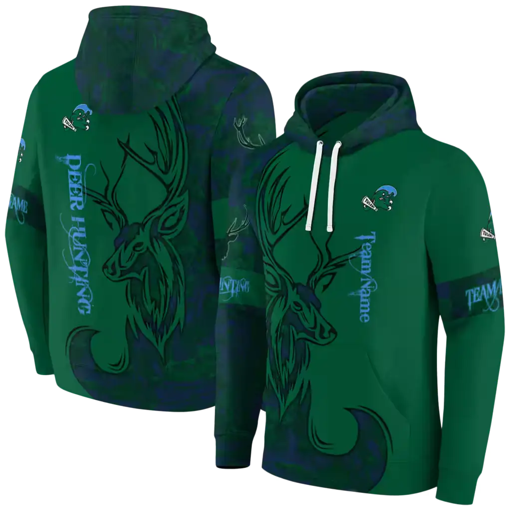 personalized tulane green wave deer silhouette green hoodie fashion forward personalized tulane green wave deer silhouette green hoodie fashion forward