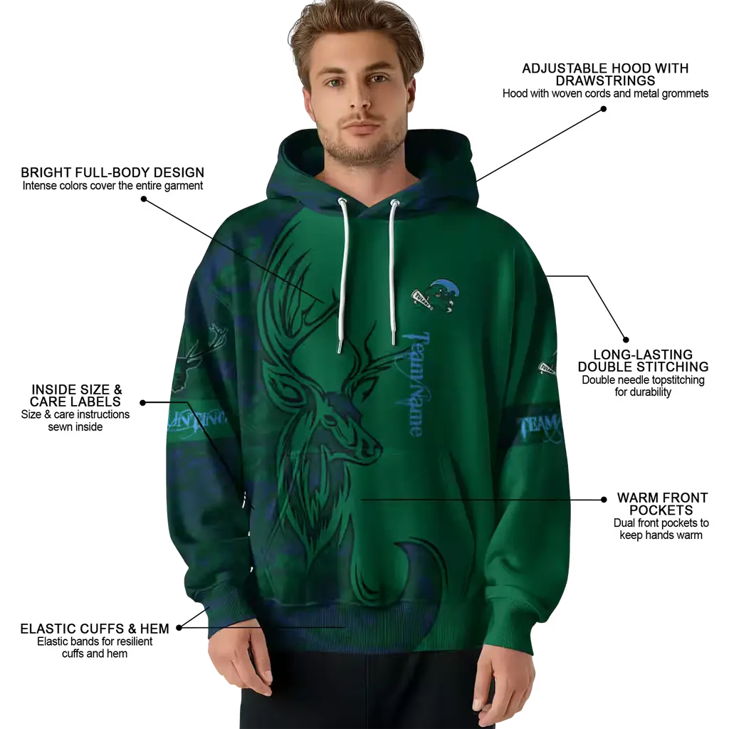 personalized tulane green wave deer silhouette green hoodie latest model personalized tulane green wave deer silhouette green hoodie latest model
