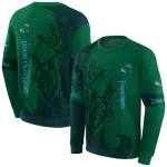 personalized tulane green wave deer silhouette green hoodie best selling
