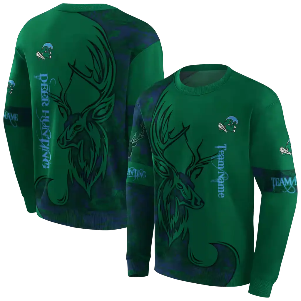 personalized tulane green wave deer silhouette green hoodie premium grade personalized tulane green wave deer silhouette green hoodie premium grade