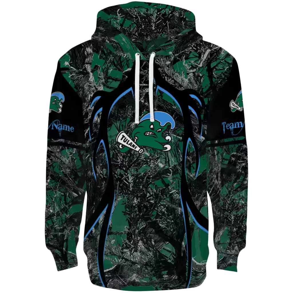 personalized tulane green wave hunting theme green black hoodie best selling personalized tulane green wave hunting theme green black hoodie best selling