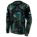 personalized tulane green wave hunting theme green black hoodie best selling